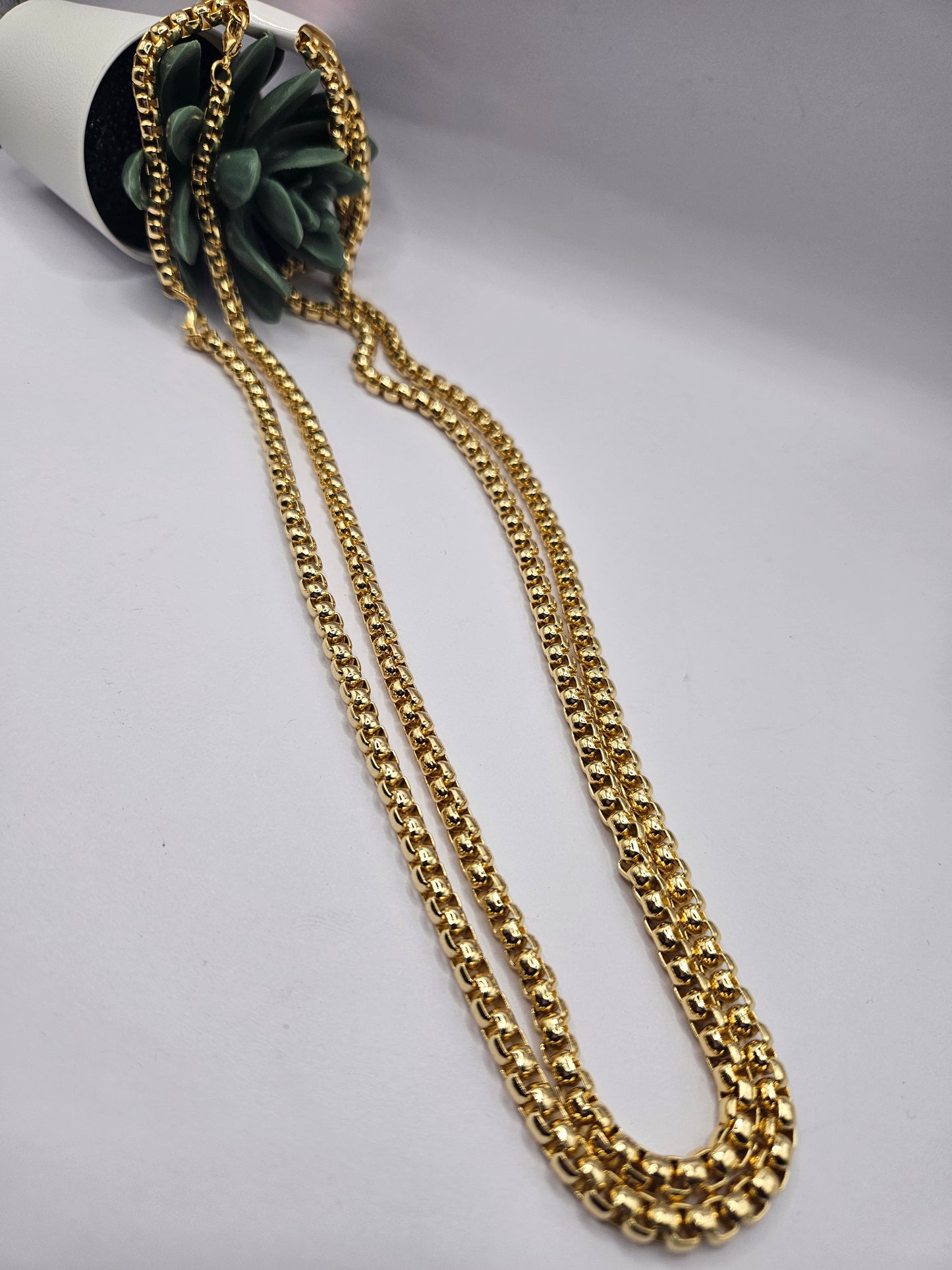 Gold-Plated Rope Chain Necklace – Everyday Elegance