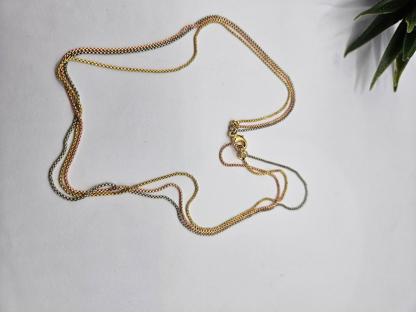 3 in 1, Tri-Tone Sleek Rope Chain Necklace – Versatile Everyday Style
