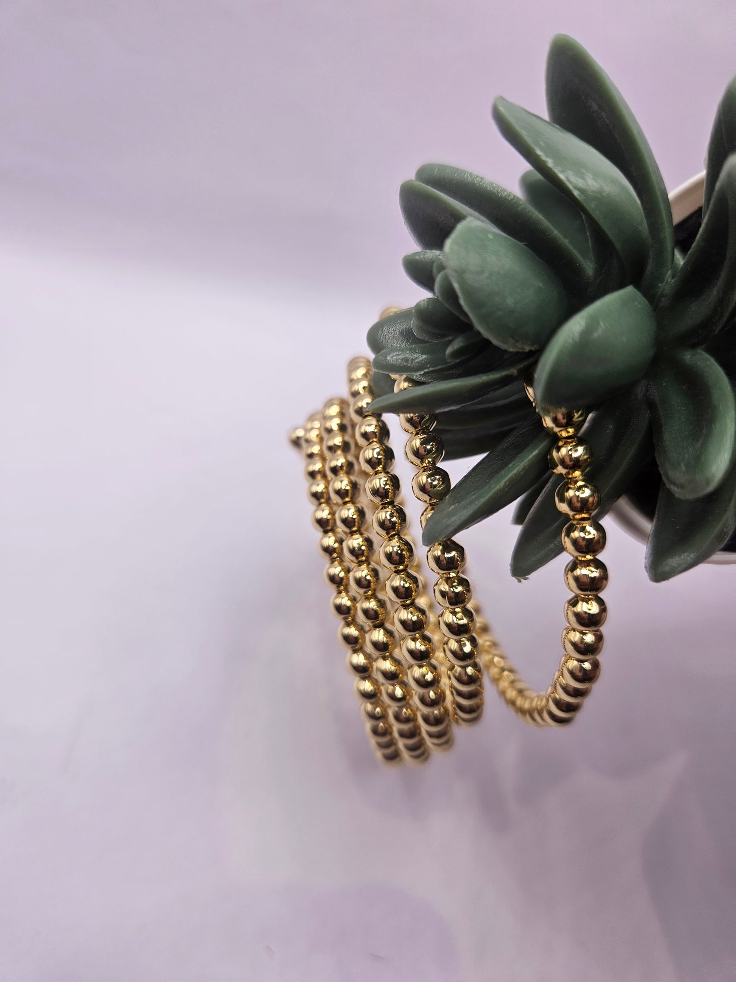 Golden Beaded Multi-Layer spiral Stretch Bracelet