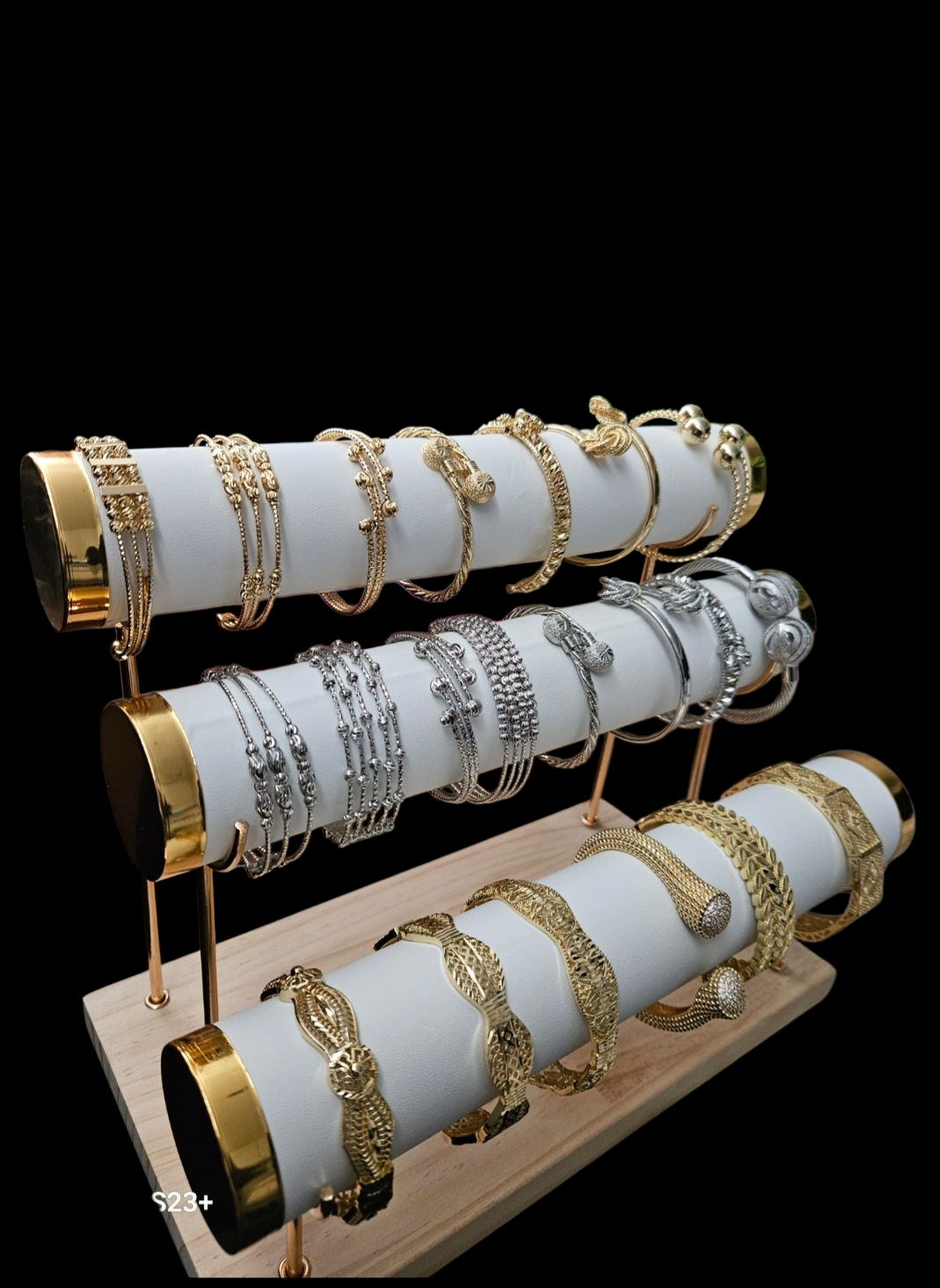 18K Gold & Silver-Plated Bracelet with Matching Ring – Luxe Collection (Numbered Styles)