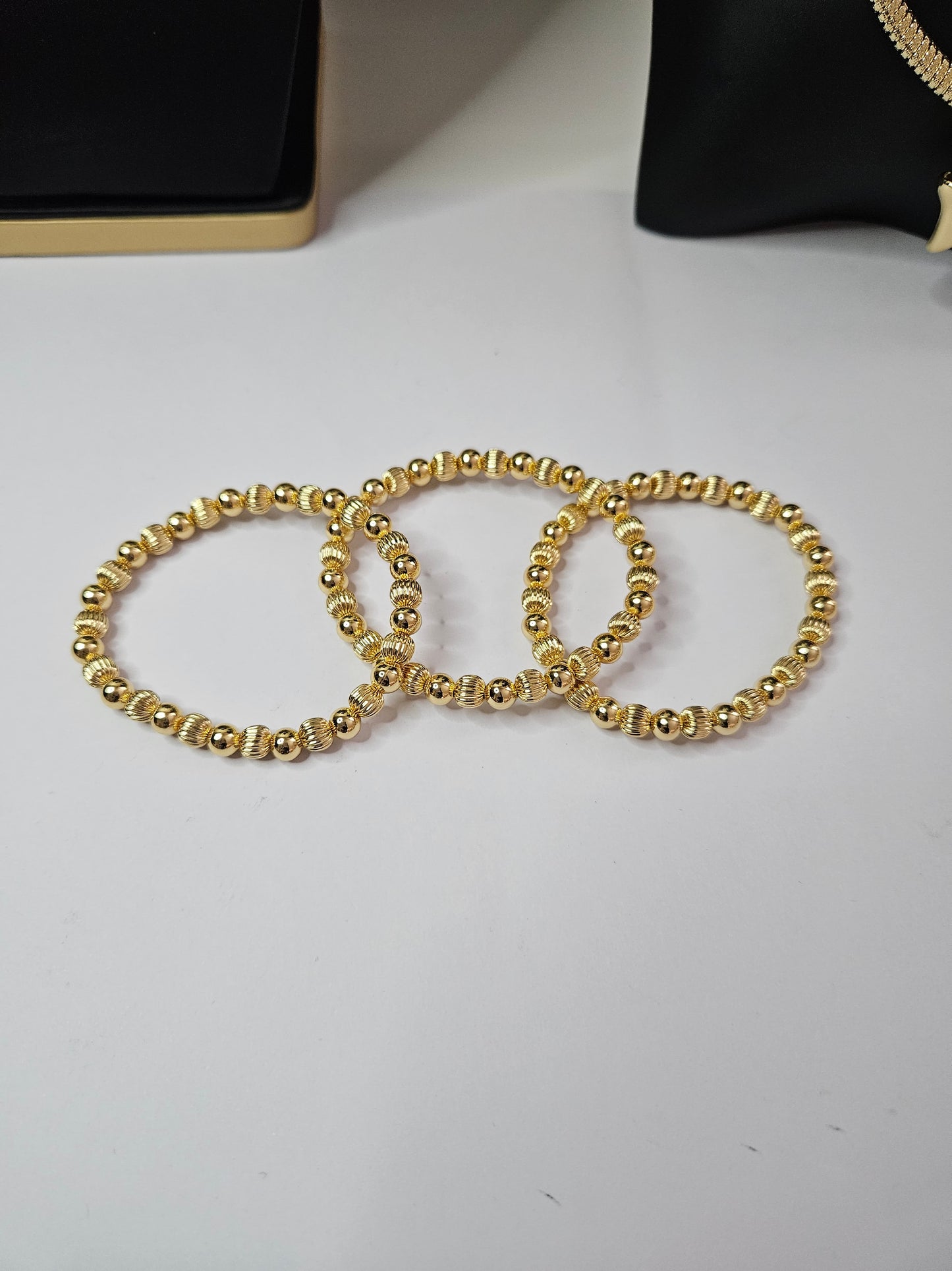 Gold Ball Bracelet Set – Timeless Stackable Elegance