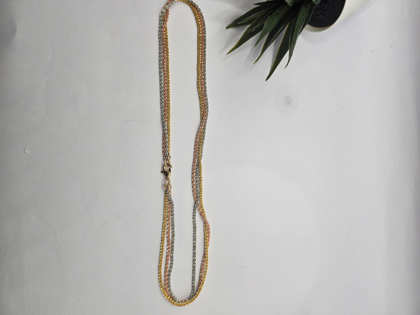 Multi-Tone Twisted Rope Necklace – Chic Everyday Statement