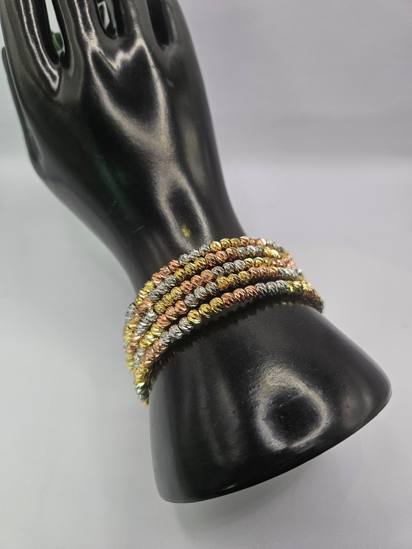 Tri-Color Coil Wrap Bracelet